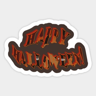 Happy Halloween Letter Art Sticker